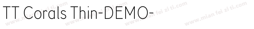 TT Corals Thin-DEMO字体转换